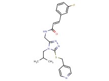 (2E)-3-(3-fluorophenyl)-N-({4-isobutyl-5-[(4-pyridinylmethyl)thio]-4H-1,2,4-triazol-3-yl}methyl)acrylamide