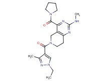 6-[(1-ethyl-3-methyl-1H-pyrazol-4-yl)carbonyl]-N-methyl-4-(pyrrolidin-1-ylcarbonyl)-5,6,7,8-tetrahydropyrido[4,3-d]pyrimidin-2-amine