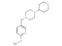 1-[(6-methoxypyridin-3-yl)methyl]-4-(tetrahydro-2H-pyran-4-yl)piperazine