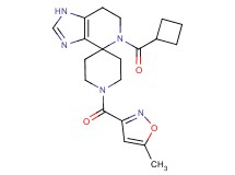 5-(cyclobutylcarbonyl)-1'-[(5-methylisoxazol-3-yl)carbonyl]-1,5,6,7-tetrahydrospiro[imidazo[4,5-c]pyridine-4,4'-piperidine]