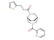 (1S*,5R*)-3-(pyridin-2-ylcarbonyl)-6-[3-(2-thienyl)propanoyl]-3,6-diazabicyclo[3.2.2]nonane
