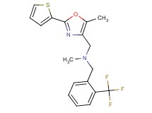 N-methyl-1-[5-methyl-2-(2-thienyl)-1,3-oxazol-4-yl]-N-[2-(trifluoromethyl)benzyl]methanamine