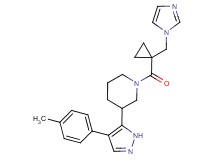 1-{[1-(1H-imidazol-1-ylmethyl)cyclopropyl]carbonyl}-3-[4-(4-methylphenyl)-1H-pyrazol-5-yl]piperidine