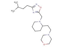 4-[2-(1-{[3-(3-methylbutyl)-1,2,4-oxadiazol-5-yl]methyl}-2-piperidinyl)ethyl]morpholine