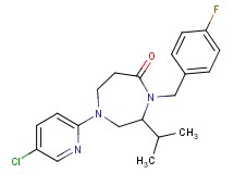 1-(5-chloro-2-pyridinyl)-4-(4-fluorobenzyl)-3-isopropyl-1,4-diazepan-5-one