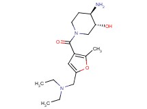 (3R*,4R*)-4-amino-1-{5-[(diethylamino)methyl]-2-methyl-3-furoyl}piperidin-3-ol