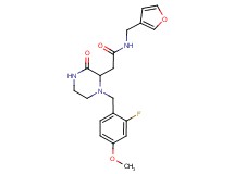 2-[1-(2-fluoro-4-methoxybenzyl)-3-oxo-2-piperazinyl]-N-(3-furylmethyl)acetamide