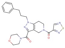 3-(4-morpholinylcarbonyl)-1-(3-phenylpropyl)-5-(1,2,5-thiadiazol-3-ylcarbonyl)-4,5,6,7-tetrahydro-1H-pyrazolo[4,3-c]pyridine
