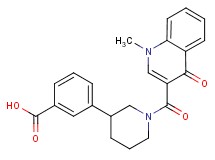 3-{1-[(1-methyl-4-oxo-1,4-dihydroquinolin-3-yl)carbonyl]piperidin-3-yl}benzoic acid