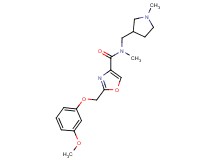 2-[(3-methoxyphenoxy)methyl]-N-methyl-N-[(1-methylpyrrolidin-3-yl)methyl]-1,3-oxazole-4-carboxamide