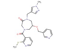 1-[(1-methyl-1H-pyrazol-4-yl)methyl]-4-{[2-(methylthio)-3-pyridinyl]carbonyl}-6-(3-pyridinylmethoxy)-1,4-diazepan-2-one
