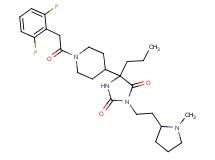 5-{1-[(2,6-difluorophenyl)acetyl]-4-piperidinyl}-3-[2-(1-methyl-2-pyrrolidinyl)ethyl]-5-propyl-2,4-imidazolidinedione