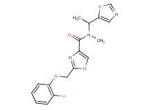2-[(2-fluorophenoxy)methyl]-N-methyl-N-[1-(1,3-thiazol-5-yl)ethyl]-1,3-oxazole-4-carboxamide