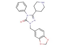 2-(1,3-benzodioxol-5-ylmethyl)-4-phenyl-5-(4-piperidinyl)-2,4-dihydro-3H-1,2,4-triazol-3-one hydrochloride