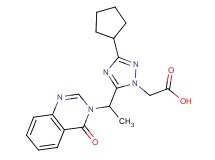 {3-cyclopentyl-5-[1-(4-oxoquinazolin-3(4H)-yl)ethyl]-1H-1,2,4-triazol-1-yl}acetic acid