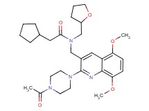 N-{[2-(4-acetyl-1-piperazinyl)-5,8-dimethoxy-3-quinolinyl]methyl}-2-cyclopentyl-N-(tetrahydro-2-furanylmethyl)acetamide