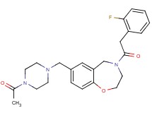 7-[(4-acetyl-1-piperazinyl)methyl]-4-[(2-fluorophenyl)acetyl]-2,3,4,5-tetrahydro-1,4-benzoxazepine