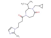 4-(cyclopropylmethyl)-3-isopropyl-1-[4-(2-methyl-1H-imidazol-1-yl)butanoyl]-1,4-diazepan-5-one