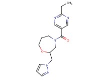 4-[(2-ethyl-5-pyrimidinyl)carbonyl]-2-(1H-pyrazol-1-ylmethyl)-1,4-oxazepane
