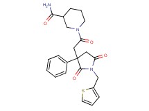 1-{[2,5-dioxo-3-phenyl-1-(2-thienylmethyl)-3-pyrrolidinyl]acetyl}-3-piperidinecarboxamide