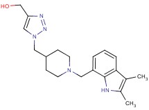 [1-({1-[(2,3-dimethyl-1H-indol-7-yl)methyl]-4-piperidinyl}methyl)-1H-1,2,3-triazol-4-yl]methanol trifluoroacetate (salt)