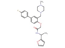 2-({4'-fluoro-3-[(4-methyl-1-piperazinyl)methyl]-4-biphenylyl}oxy)-N-[1-(2-furyl)ethyl]acetamide