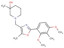 1-{[2-(2,4-dimethoxy-3-methylphenyl)-5-methyl-1,3-oxazol-4-yl]methyl}-3-methylpiperidin-3-ol