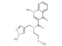 N-(2-methoxyethyl)-1-methyl-N-[(1-methyl-1H-pyrazol-4-yl)methyl]-4-oxo-1,4-dihydroquinoline-3-carboxamide