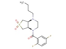(4aR*,7aS*)-1-butyl-4-(2,5-difluorobenzoyl)octahydrothieno[3,4-b]pyrazine 6,6-dioxide