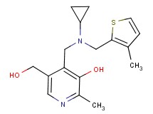 4-({cyclopropyl[(3-methyl-2-thienyl)methyl]amino}methyl)-5-(hydroxymethyl)-2-methylpyridin-3-ol