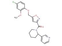 3-[1-({5-[(4-chloro-2-methoxyphenoxy)methyl]-3-isoxazolyl}carbonyl)-2-piperidinyl]pyridine