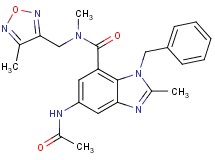 5-(acetylamino)-1-benzyl-N,2-dimethyl-N-[(4-methyl-1,2,5-oxadiazol-3-yl)methyl]-1H-benzimidazole-7-carboxamide