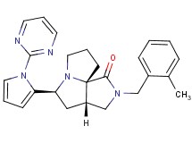 (3aS*,5S*,9aS*)-2-(2-methylbenzyl)-5-[1-(2-pyrimidinyl)-1H-pyrrol-2-yl]hexahydro-7H-pyrrolo[3,4-g]pyrrolizin-1(2H)-one