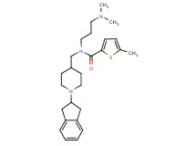 N-{[1-(2,3-dihydro-1H-inden-2-yl)-4-piperidinyl]methyl}-N-[3-(dimethylamino)propyl]-5-methyl-2-thiophenecarboxamide