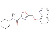 N-cyclohexyl-N-methyl-2-[(8-quinolinyloxy)methyl]-1,3-oxazole-4-carboxamide