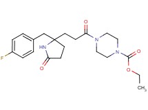 ethyl 4-{3-[2-(4-fluorobenzyl)-5-oxo-2-pyrrolidinyl]propanoyl}-1-piperazinecarboxylate