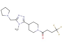 4-[4-methyl-5-(pyrrolidin-1-ylmethyl)-4H-1,2,4-triazol-3-yl]-1-(4,4,4-trifluorobutanoyl)piperidine