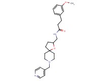 3-(3-methoxyphenyl)-N-{[8-(4-pyridinylmethyl)-1-oxa-8-azaspiro[4.5]dec-2-yl]methyl}propanamide