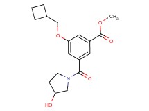 methyl 3-(cyclobutylmethoxy)-5-[(3-hydroxy-1-pyrrolidinyl)carbonyl]benzoate
