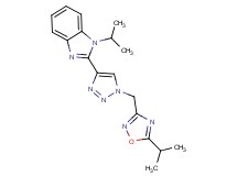 1-isopropyl-2-{1-[(5-isopropyl-1,2,4-oxadiazol-3-yl)methyl]-1H-1,2,3-triazol-4-yl}-1H-benzimidazole