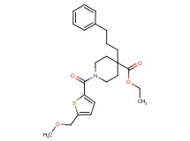 ethyl 1-{[5-(methoxymethyl)-2-thienyl]carbonyl}-4-(3-phenylpropyl)-4-piperidinecarboxylate