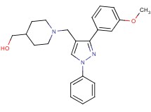 (1-{[3-(3-methoxyphenyl)-1-phenyl-1H-pyrazol-4-yl]methyl}-4-piperidinyl)methanol