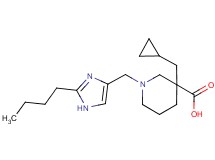 1-[(2-butyl-1H-imidazol-4-yl)methyl]-3-(cyclopropylmethyl)-3-piperidinecarboxylic acid
