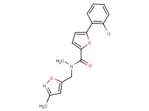 5-(2-chlorophenyl)-N-methyl-N-[(3-methyl-5-isoxazolyl)methyl]-2-furamide