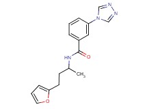 N-[3-(2-furyl)-1-methylpropyl]-3-(4H-1,2,4-triazol-4-yl)benzamide