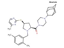 2-{[(3S,5S)-5-{[4-(2-adamantyl)-1-piperazinyl]carbonyl}-1-(2,5-dimethylbenzyl)-3-pyrrolidinyl]thio}-4-methylpyrimidine