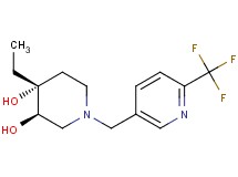 (3R*,4R*)-4-ethyl-1-{[6-(trifluoromethyl)pyridin-3-yl]methyl}piperidine-3,4-diol