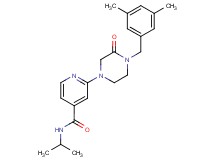 2-[4-(3,5-dimethylbenzyl)-3-oxo-1-piperazinyl]-N-isopropylisonicotinamide