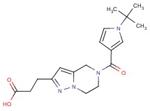 3-{5-[(1-tert-butyl-1H-pyrrol-3-yl)carbonyl]-4,5,6,7-tetrahydropyrazolo[1,5-a]pyrazin-2-yl}propanoic acid