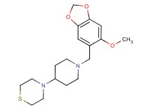 4-{1-[(6-methoxy-1,3-benzodioxol-5-yl)methyl]piperidin-4-yl}thiomorpholine